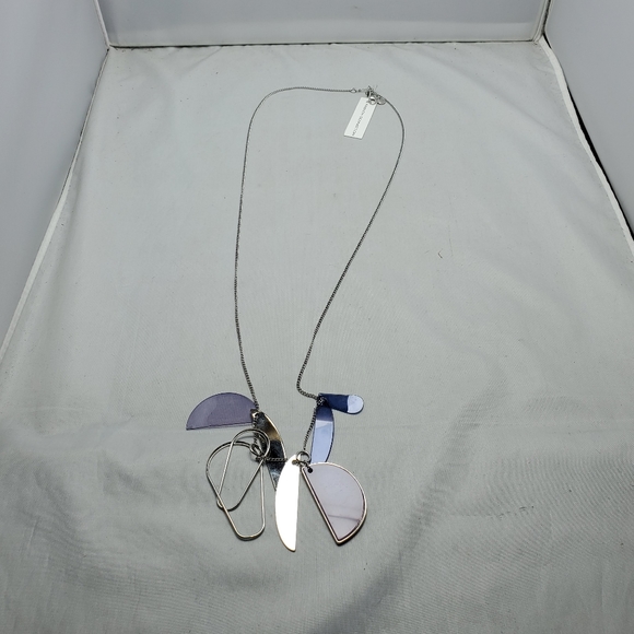 French connection windchime Necklace multicolor silver chain - Picture 4 of 6